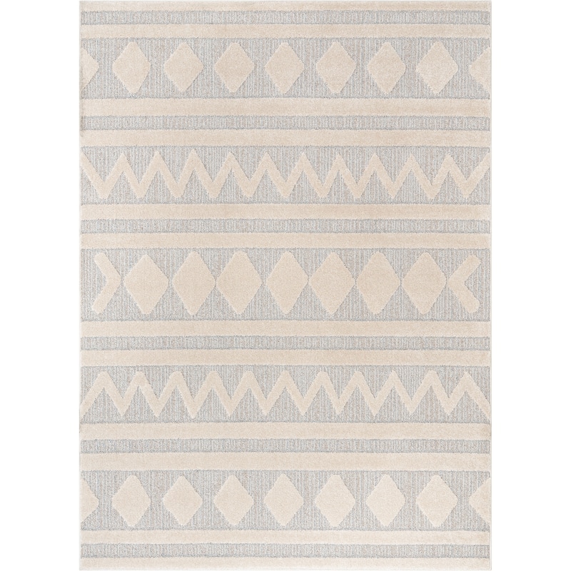 Well Woven Harlow Zara Tribal Moroccan Diamond Pattern Area Rug