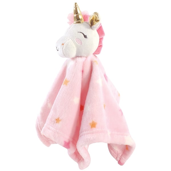 slide 1 of 1, Luvable Friends Baby Girl Unicorn Themed Baby Bedding Set, Unicorn Security Blanket, One Size Unicorn Security Blanket - One Size