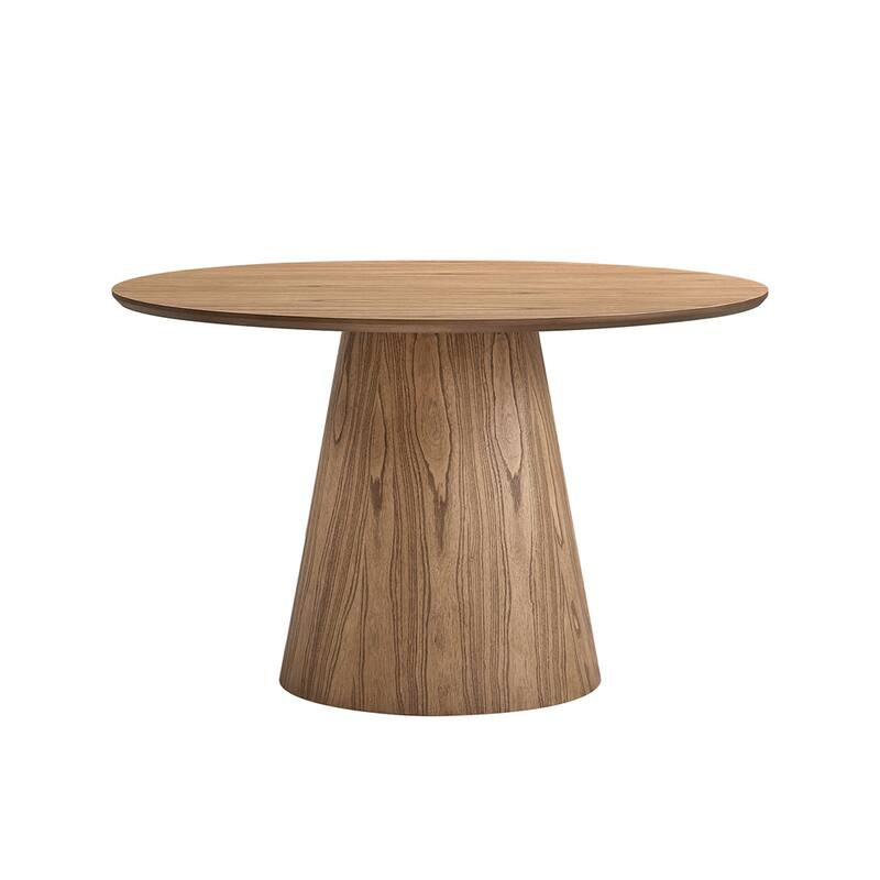 Wooden Dining Table Set,(1 Table with 4 Chairs)Round MDF Kitchen Table