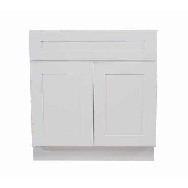 Design House 561472 Brookings 30 Wide X 34 1 2 High Double Design House 561472 Brookings 30 Wide X 34 1 2 High Double Door Base Cabinet With Single Drawer White Free Shipping Today 17572293