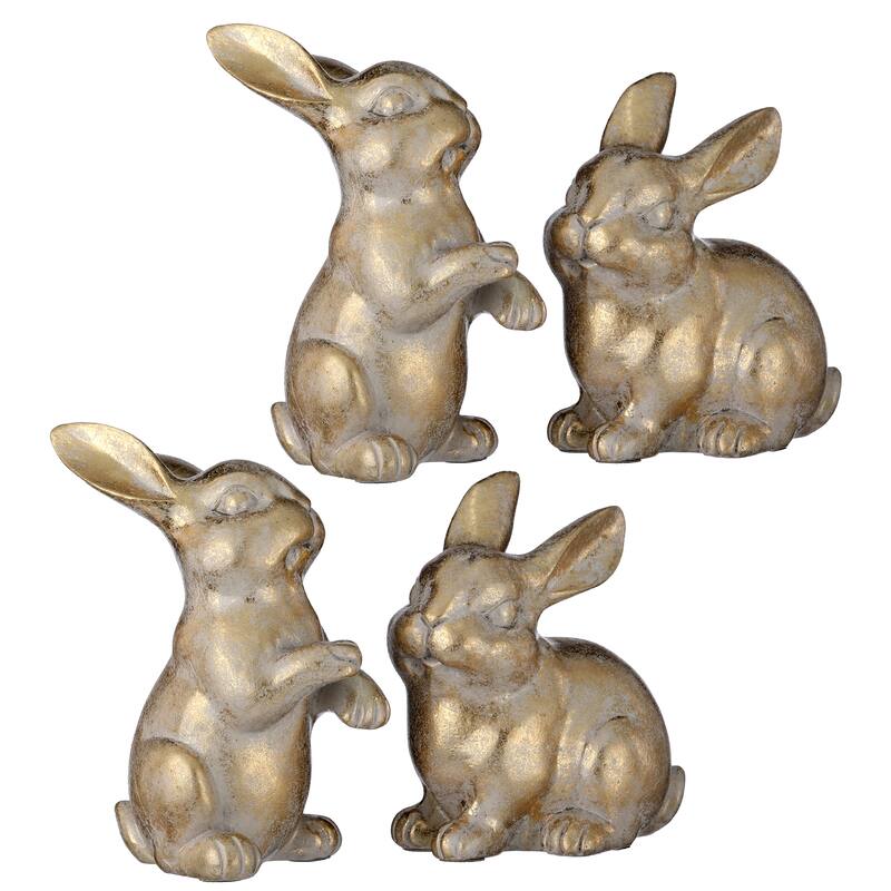 4-4.5" Resin Golden Bunny