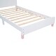 preview thumbnail 6 of 7, Twin Size Wood Platform Bed with House-shaped Headboard  (White+Pink)