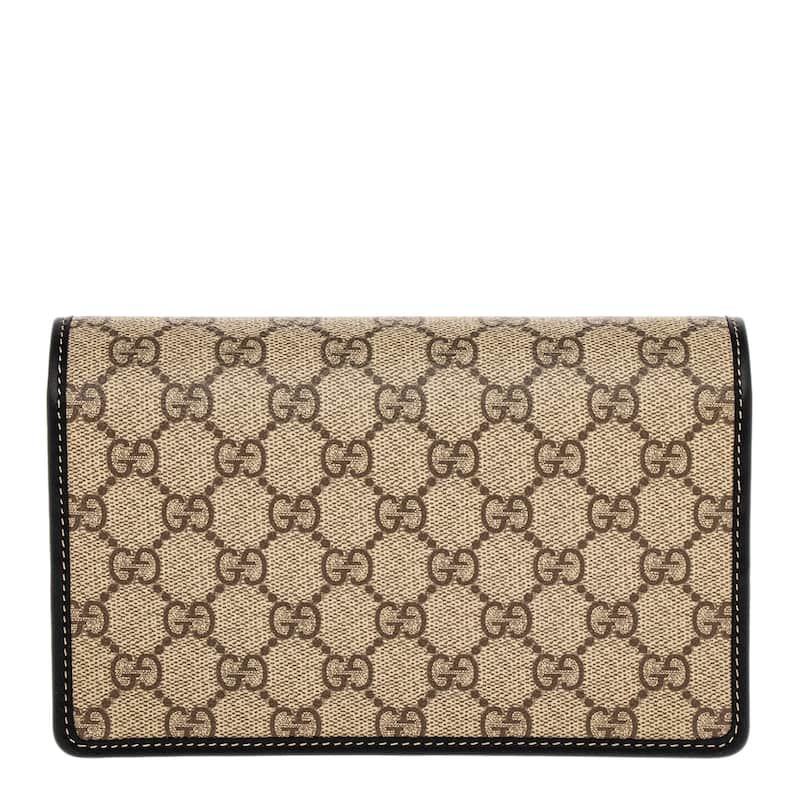 Gucci GG Emblem Wallet with Leather Strap
