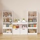 preview thumbnail 18 of 17, Book Organizer, toy Storage Cabinet Organizer - White
