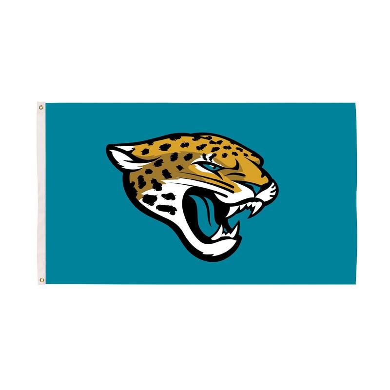 Jacksonville Jaguars Single Sided Flag w/ 2 Grommets, 3'x5'