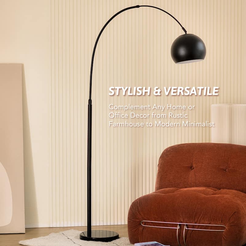 CO-Z 70" Arc Floor Lamp with Genuine Marble Base