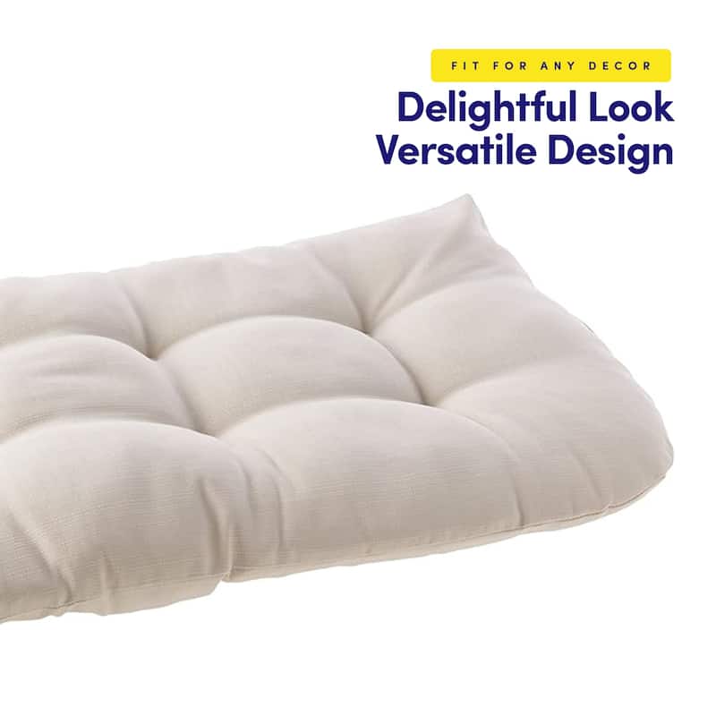 Sweet Home Collection 44" x 19" Tufted Outdoor Loveseat Cushion