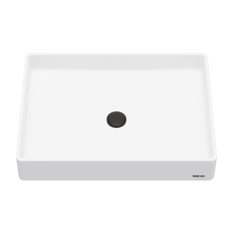 Karran USA SQS500 Sternhagen 23-5/8" Rectangular Quartz Composite - White