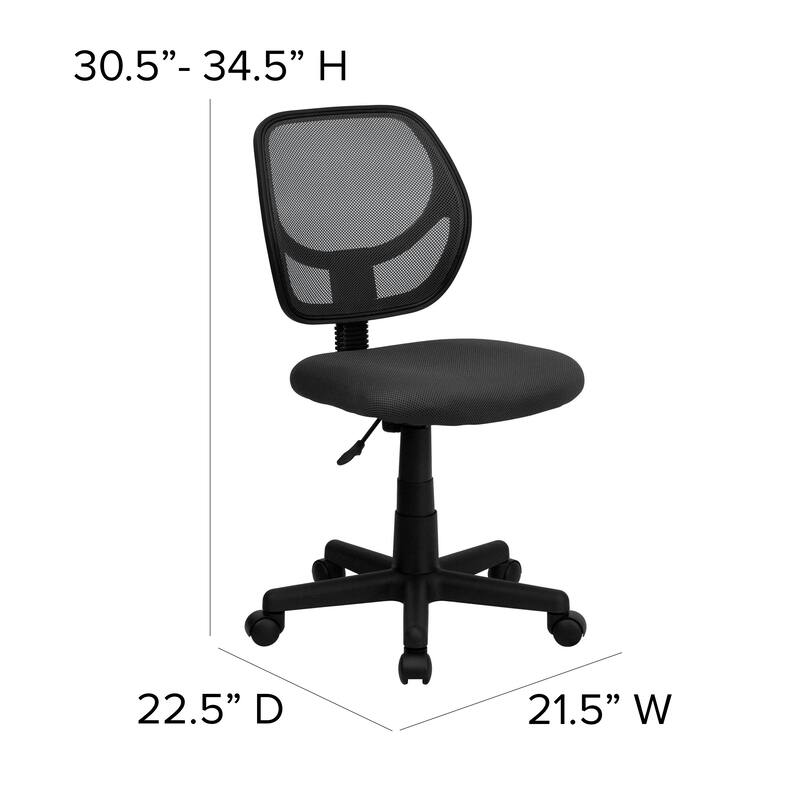 Low Curved Back Mesh Swivel Task Office Chair