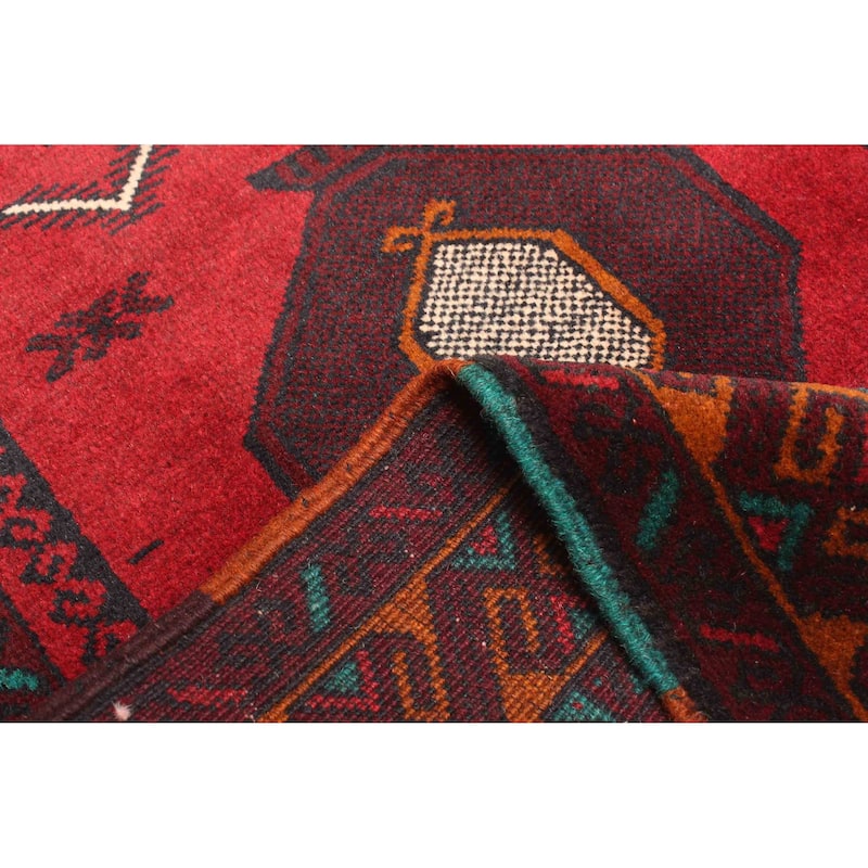 ECARPETGALLERY Hand-knotted Teimani Dark Red Wool Rug - 2'6 x 4'2