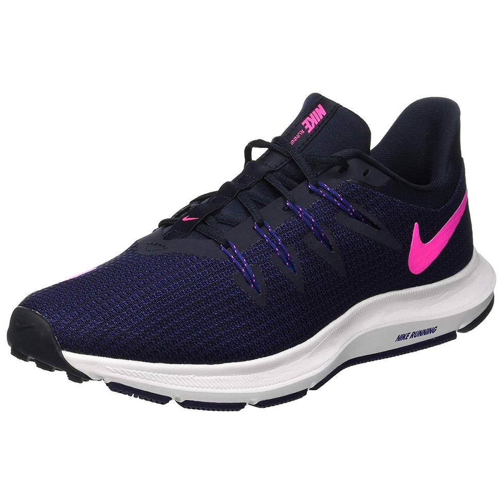 navy blue and pink nike shoes