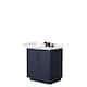 Option Dark Blue, Black Trim, White Quartz Top