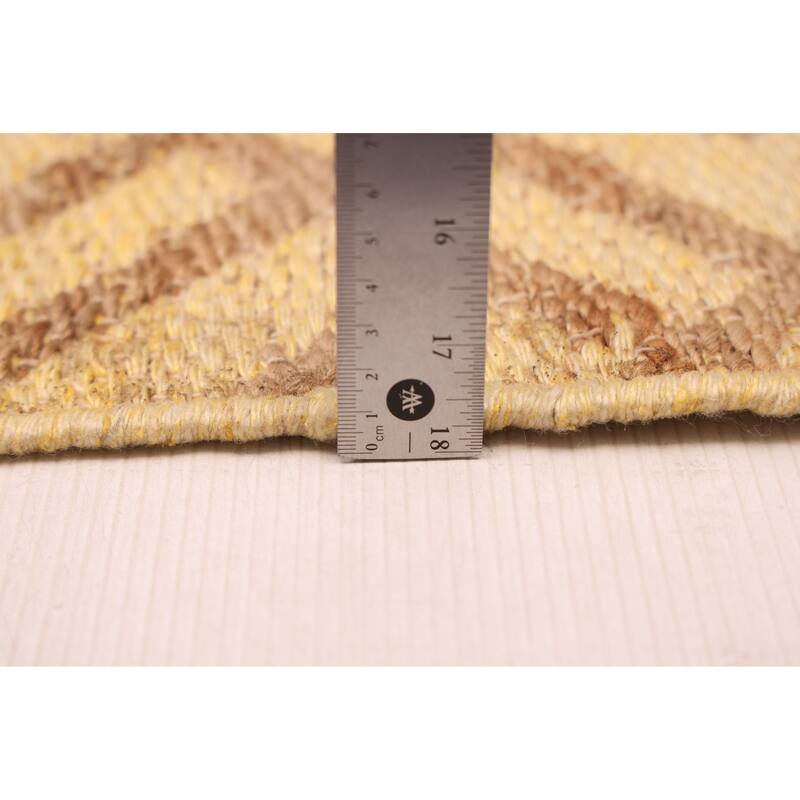 ECARPETGALLERY Flat-Weave Palas Denizli Light Gold Kilim - 5'3 x 7'6