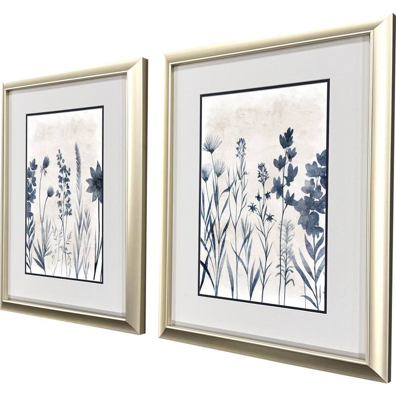 Paragon Blue Dye Framed Art - Set of 2