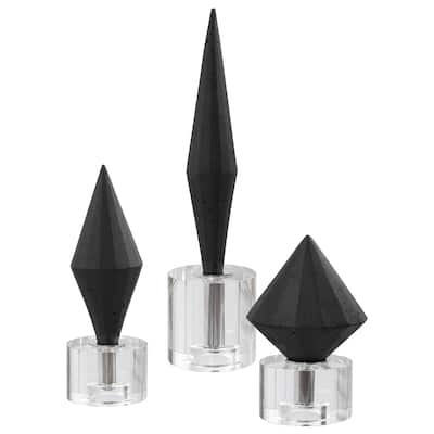 Uttermost Alize Black Sculptures (Set of 3)
