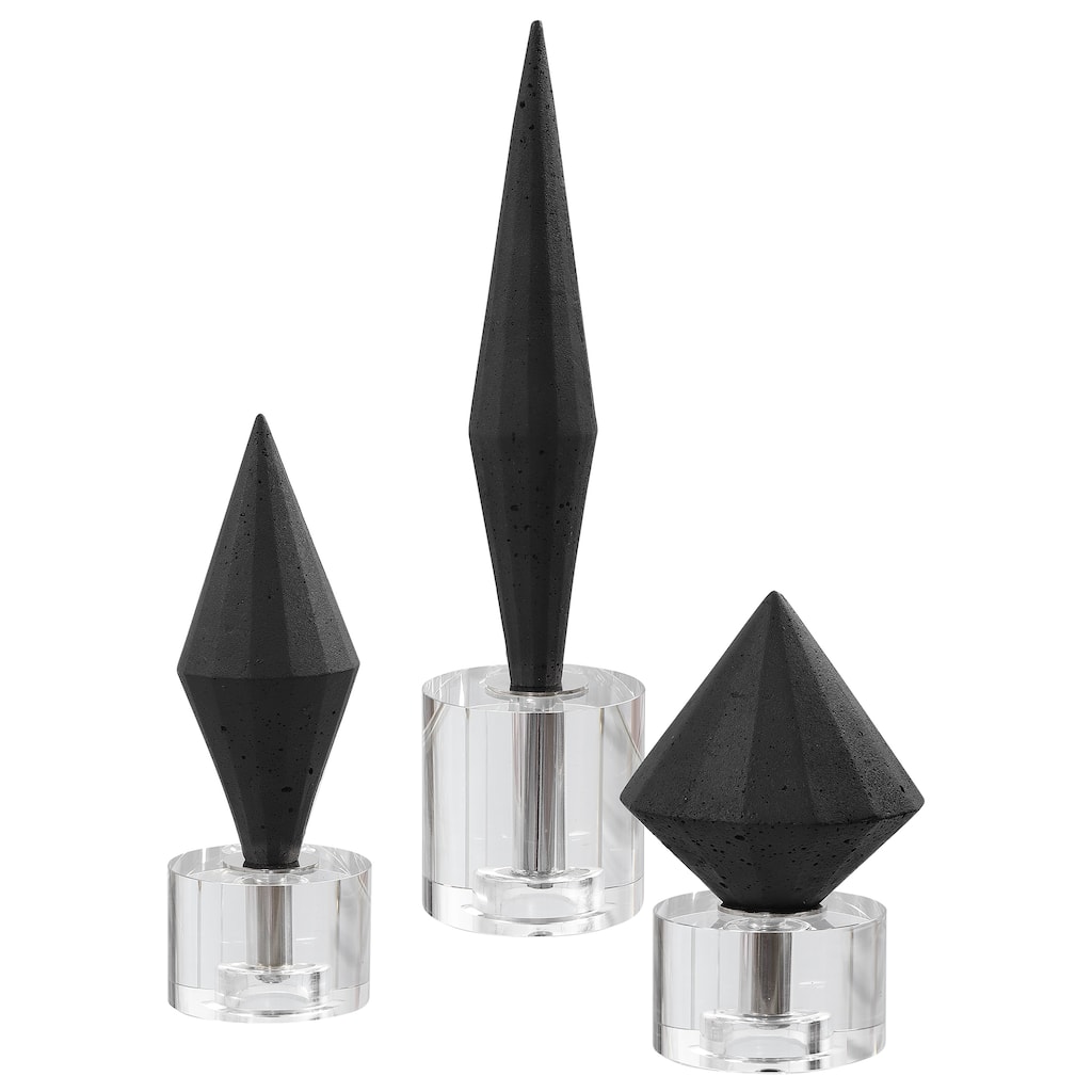 Uttermost Alize Black Sculptures (Set of 3)