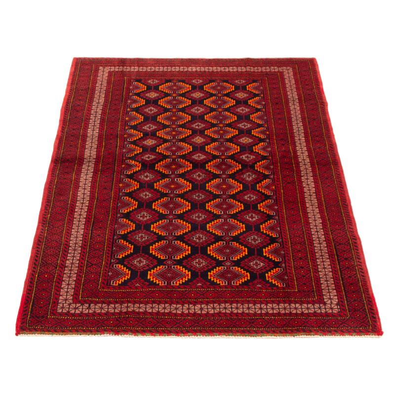 Teimani Red Rug 3'11" x 6'2" - 3'11 x 6'2