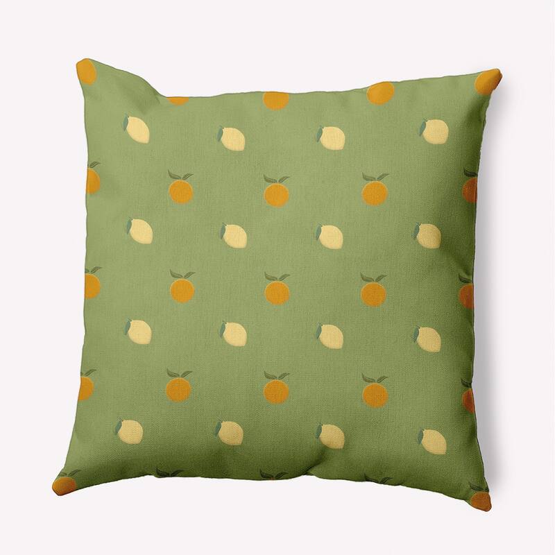 Oranges and Lemons Pattern Decorative Throw Pillow - 20" x 20" - Apple