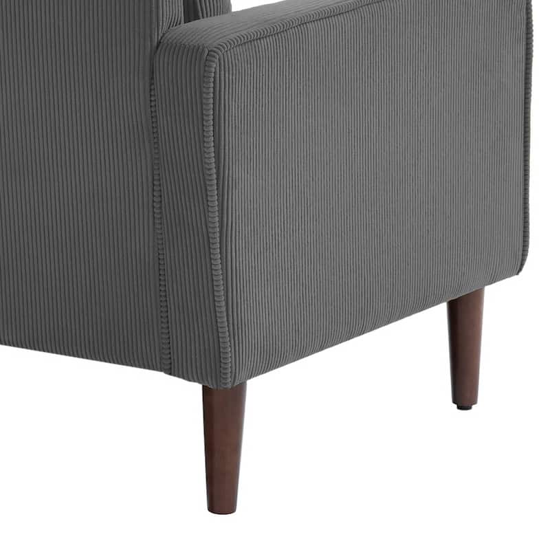 62.5'' W Corduroy Couch Upholstered Square Arm Sofa