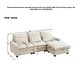 preview thumbnail 9 of 34, Modern Comfy Chenille L Shaped Sectional Sofa