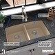 preview thumbnail 49 of 58, Karran Undermount Quartz 32 in. 50/50 Double Bowl Kitchen Sink Kit
