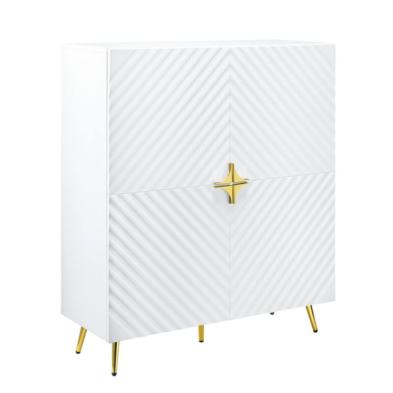 Accent Cabinet in Gray High Gloss Finish AC01032