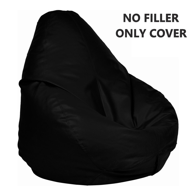 Ample Decor Leatherette Bean Bag Cover On Sale Overstock 26442912