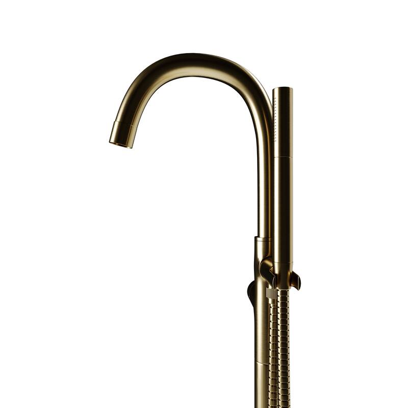 Neptune Single Handle Floor Mounted Gooseneck Freestanding Tub Filler