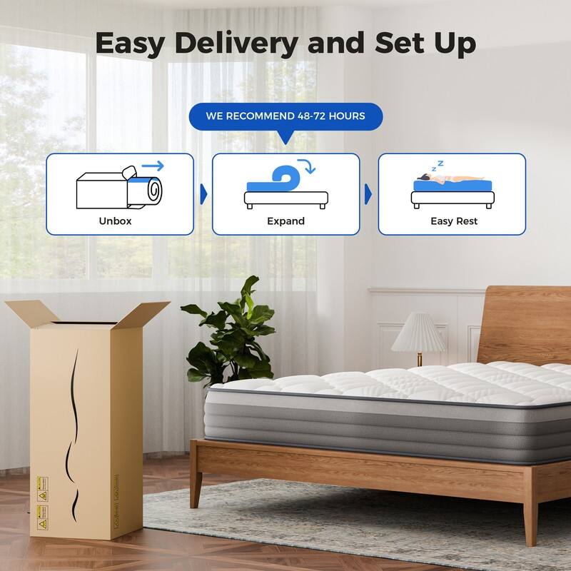 SweDrea 10-Inch Hybrid Mattress with Timeless Comfort and Modern Design
