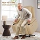 preview thumbnail 16 of 38, Power lift recliner chair with massage, cup holders, and side pocket.