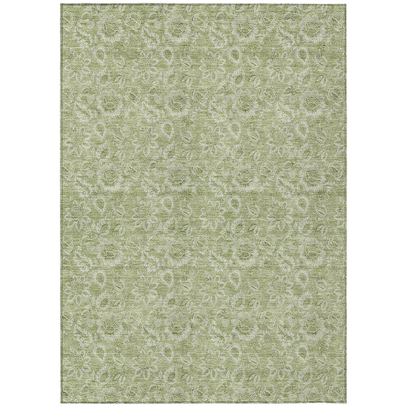 HomeRoots Floral Transitional Rectangle Outdoor Rug