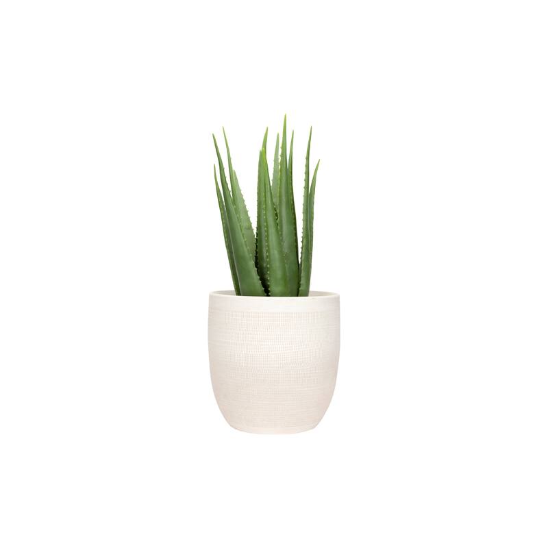 Textured Stoneware Planter, Black