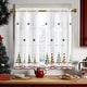 preview thumbnail 1 of 20, Deconovo Embroidered Christmas Sheer Window Curtains 2 Panels 27x24 Inch - Christmas Tree