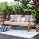 preview thumbnail 13 of 21, Cambridge Casual Chara Teak Outdoor Daybed with Cushion Beige Cushion