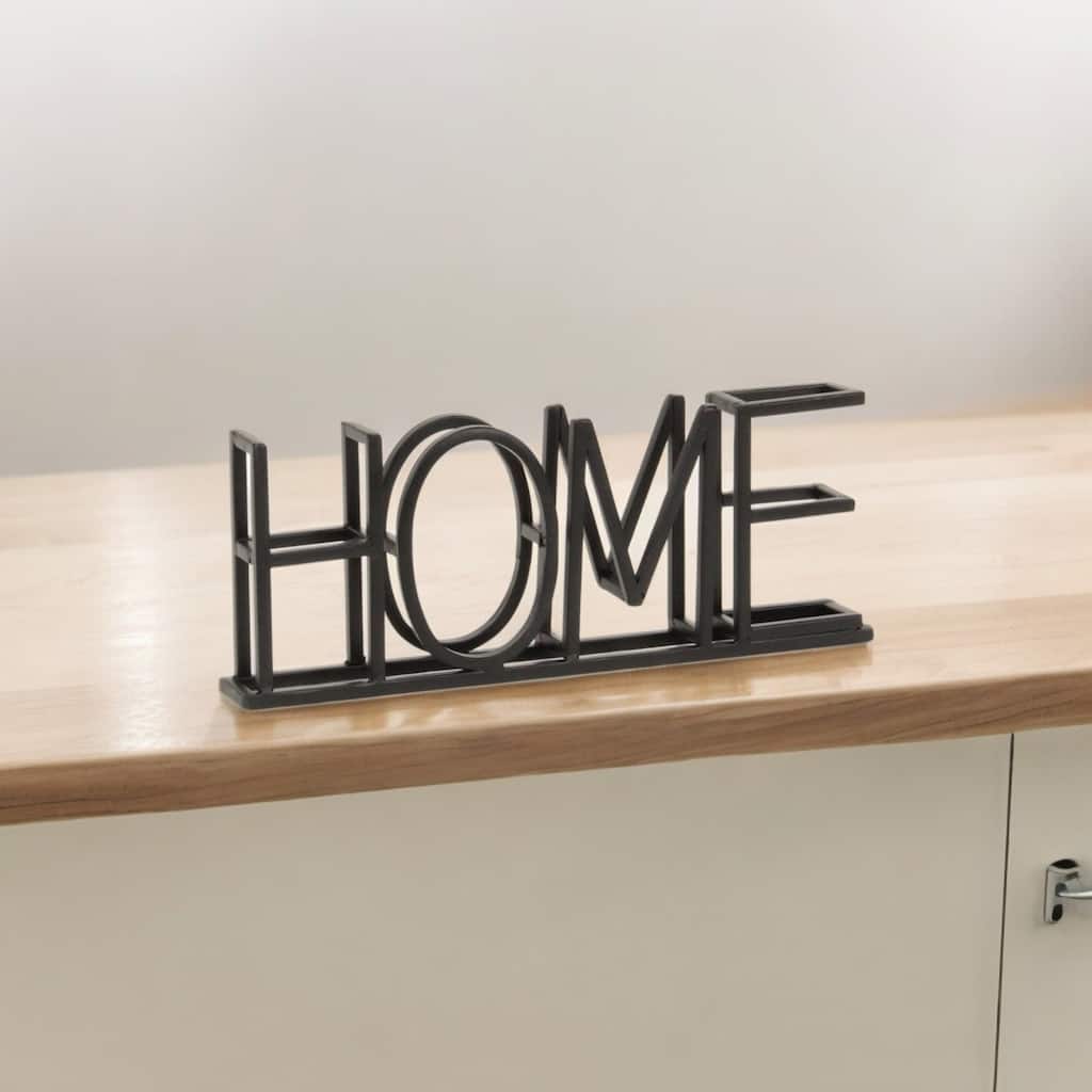 Colma Black Metal "Home" Table Sign