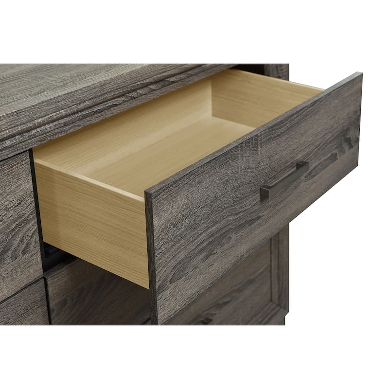 Funston Brown Oak 6-drawer Dresser Cabinet