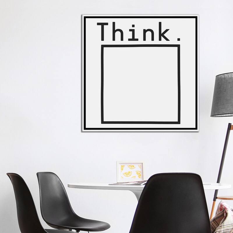 iCanvas "Think" by Florent Bodart Framed Canvas Print