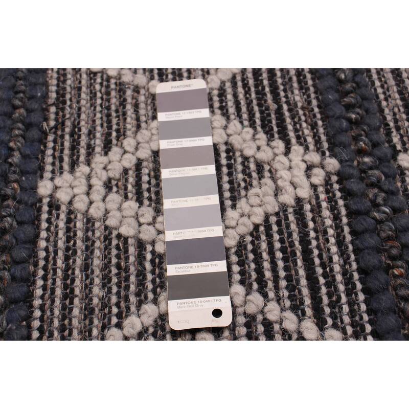 ECARPETGALLERY Braid weave Sienna Grey Wool Rug - 4'0 x 6'0