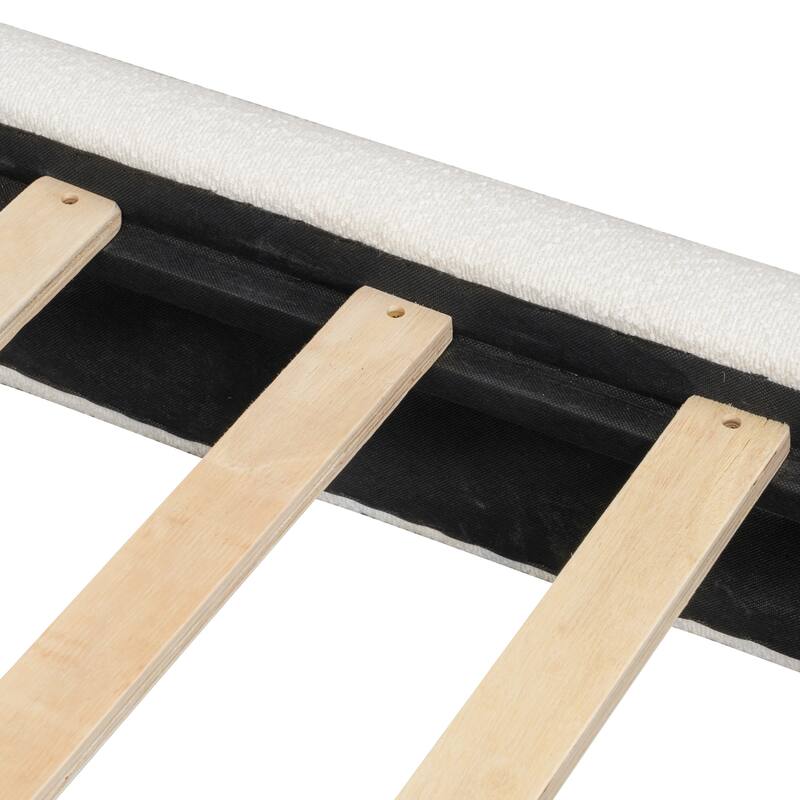 Christopher Knight Home - Arlette Modern Boucle Upholstered Bed Frame with Thick Wingback Headboard