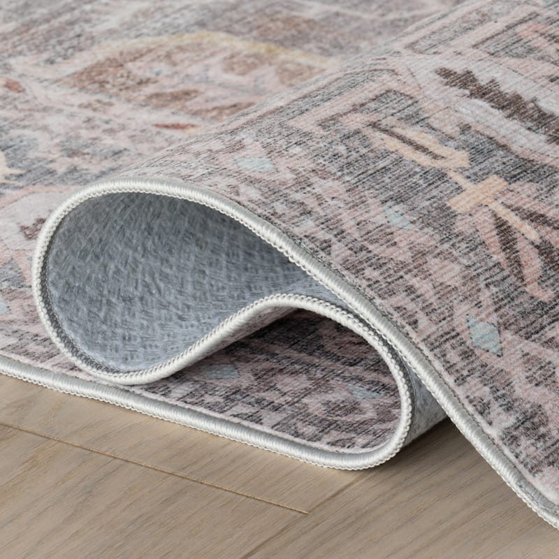 Nuloom Sereia Medallion Traditional Washable Area Rug