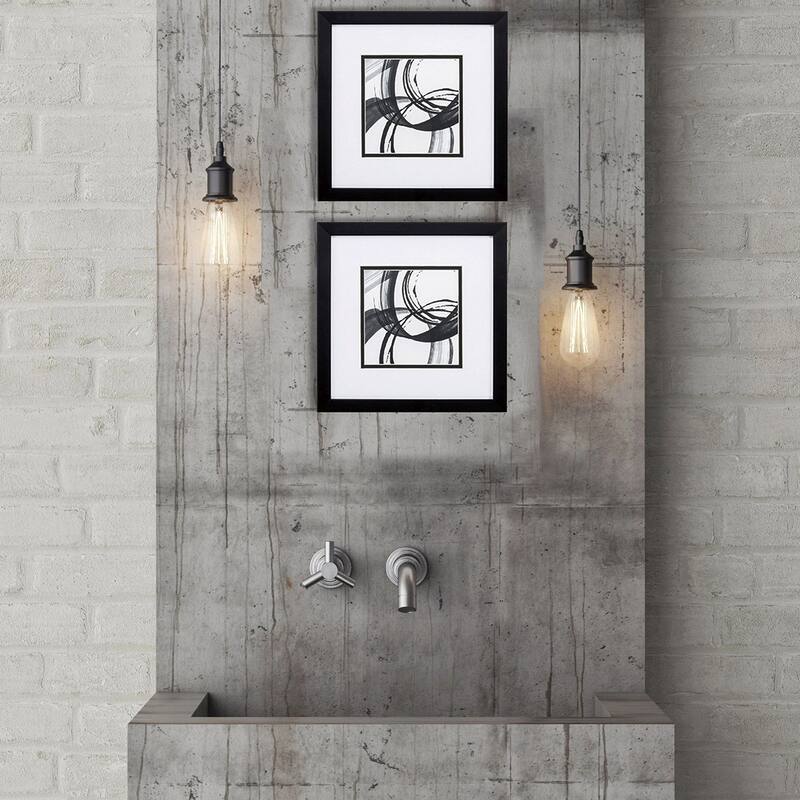 Black Rings S/2 Framed Art Under glass