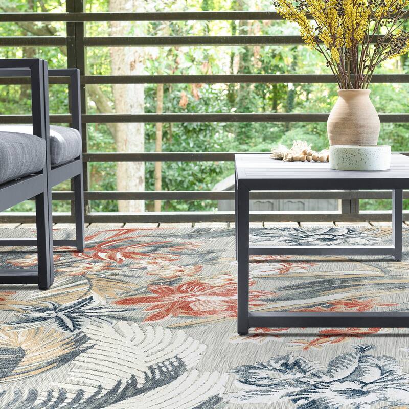 Tropicana Tropical Floral Indoor/Outdoor Area Rug