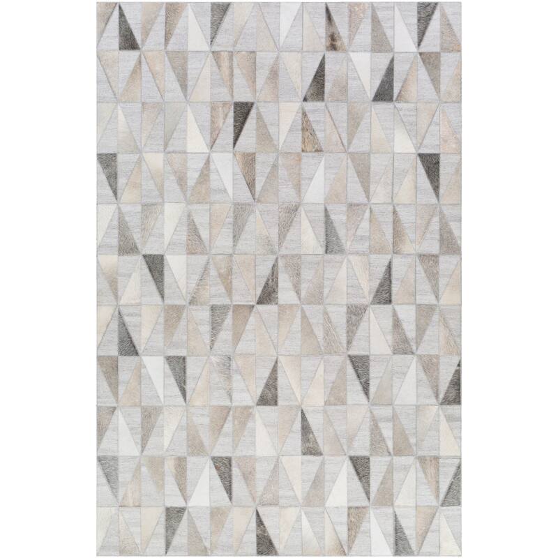 Urocyon Modern Viscose/Hair-On-Hide Handmade Area Rug