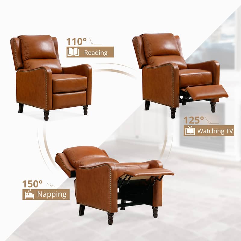 Genuine Leather Recliner Chair Comfortable Chairs for Living Room