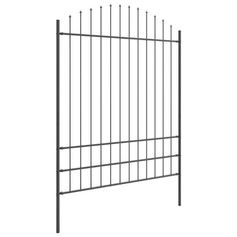 vidaXL Garden Fence Gray