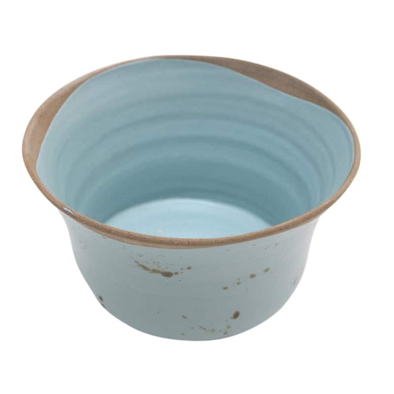 Novica Handmade Blue Bell Ceramic Serving Bowl