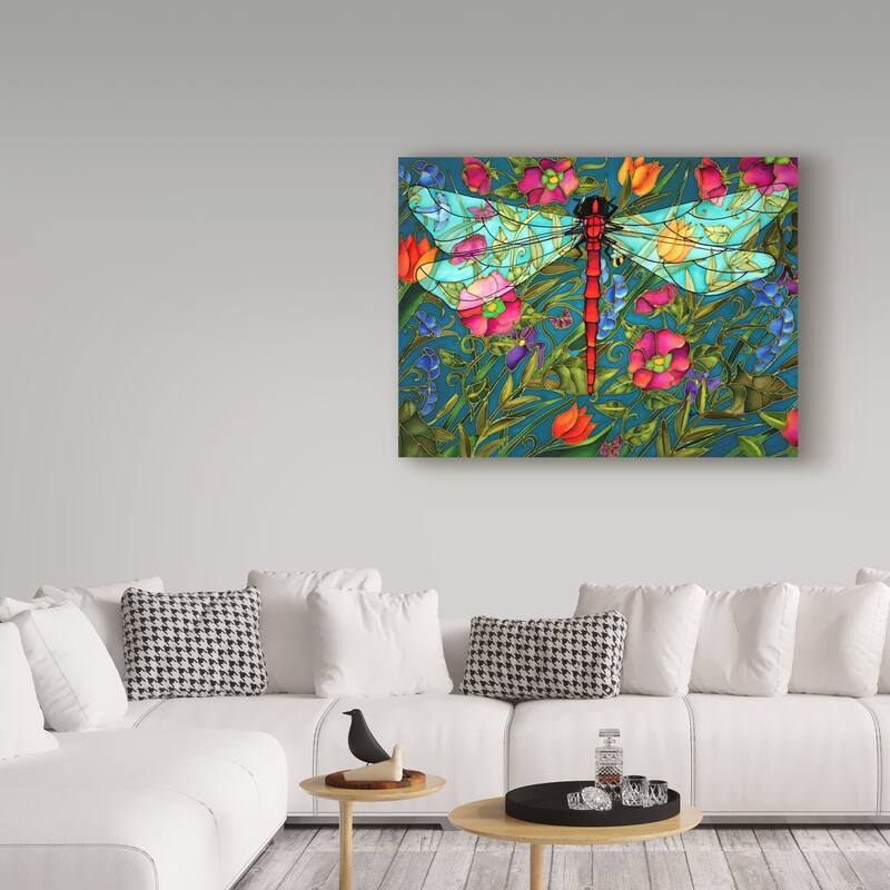 Holly Carr 'Red Dragonfly' Canvas Art