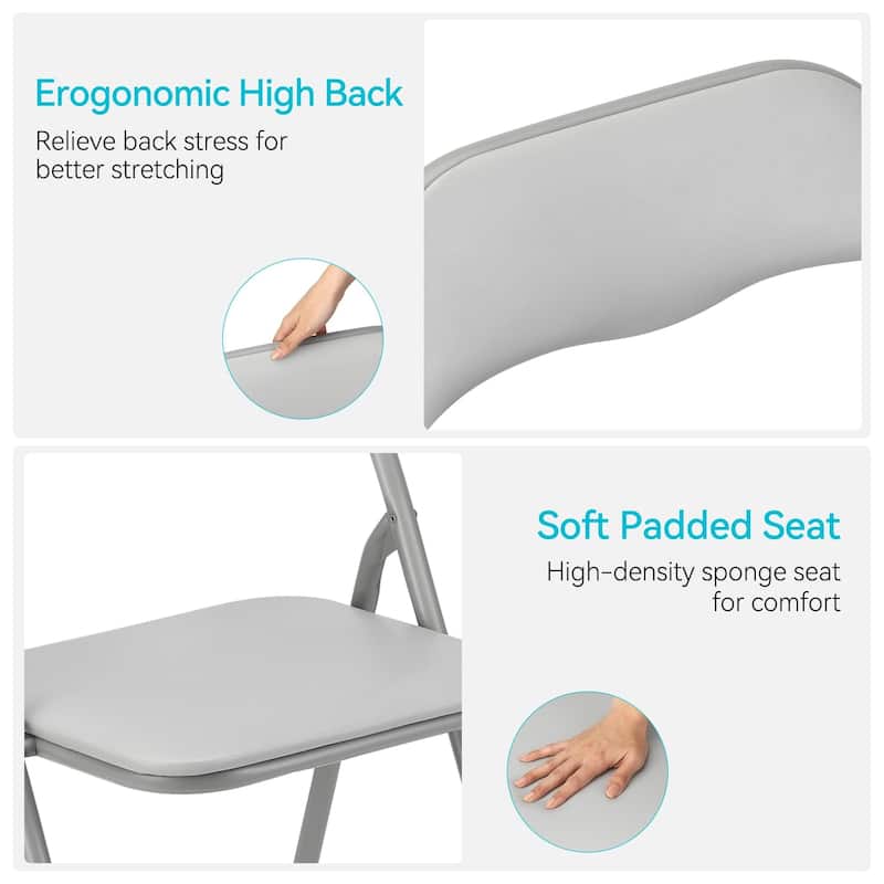 Folding Chairs 2/4 Pack with Cushion