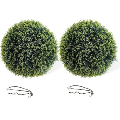 Artificial Cedar Topiary Plant Balls Set of 2 for Home Wedding Decor