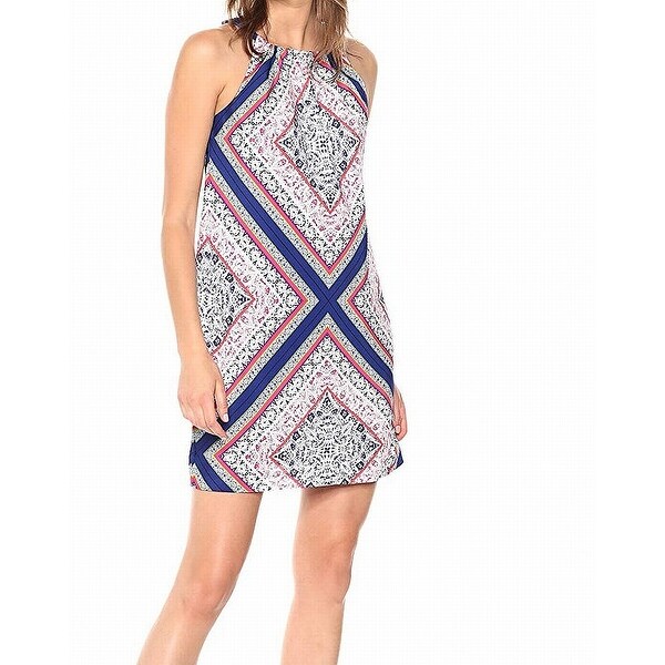 trina turk blue and white dress